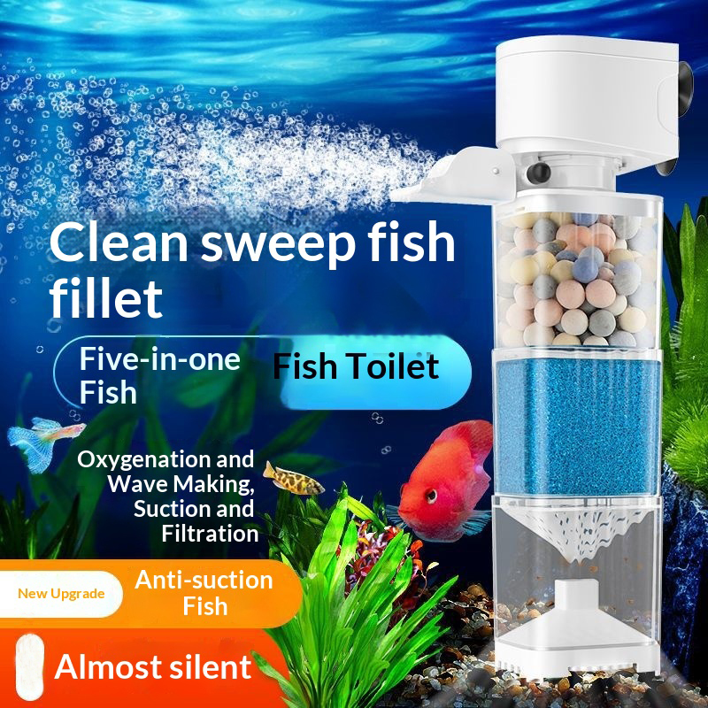 Air Pump Silent - 6 In1 Aquarium Filter Pump Fish