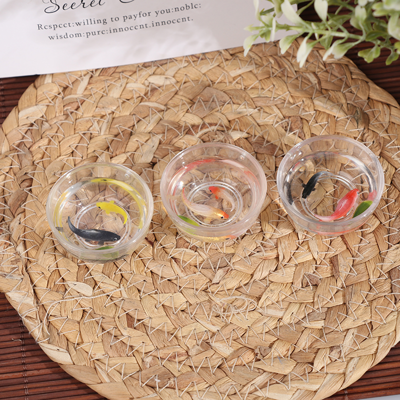 Aquarium Fish Bowl - 1:12 Dollhouse Miniature Fish Tank Bowl