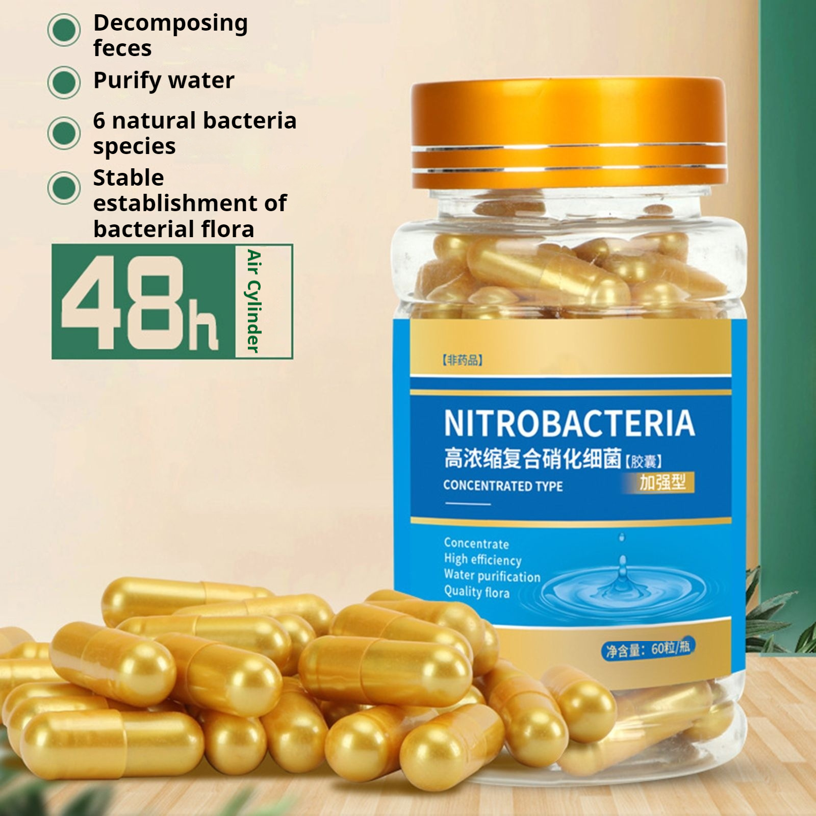 Aquarium Fish Vitamin - Aquarium Nitrifying Nitrobacteria Powder Biofilter Starter