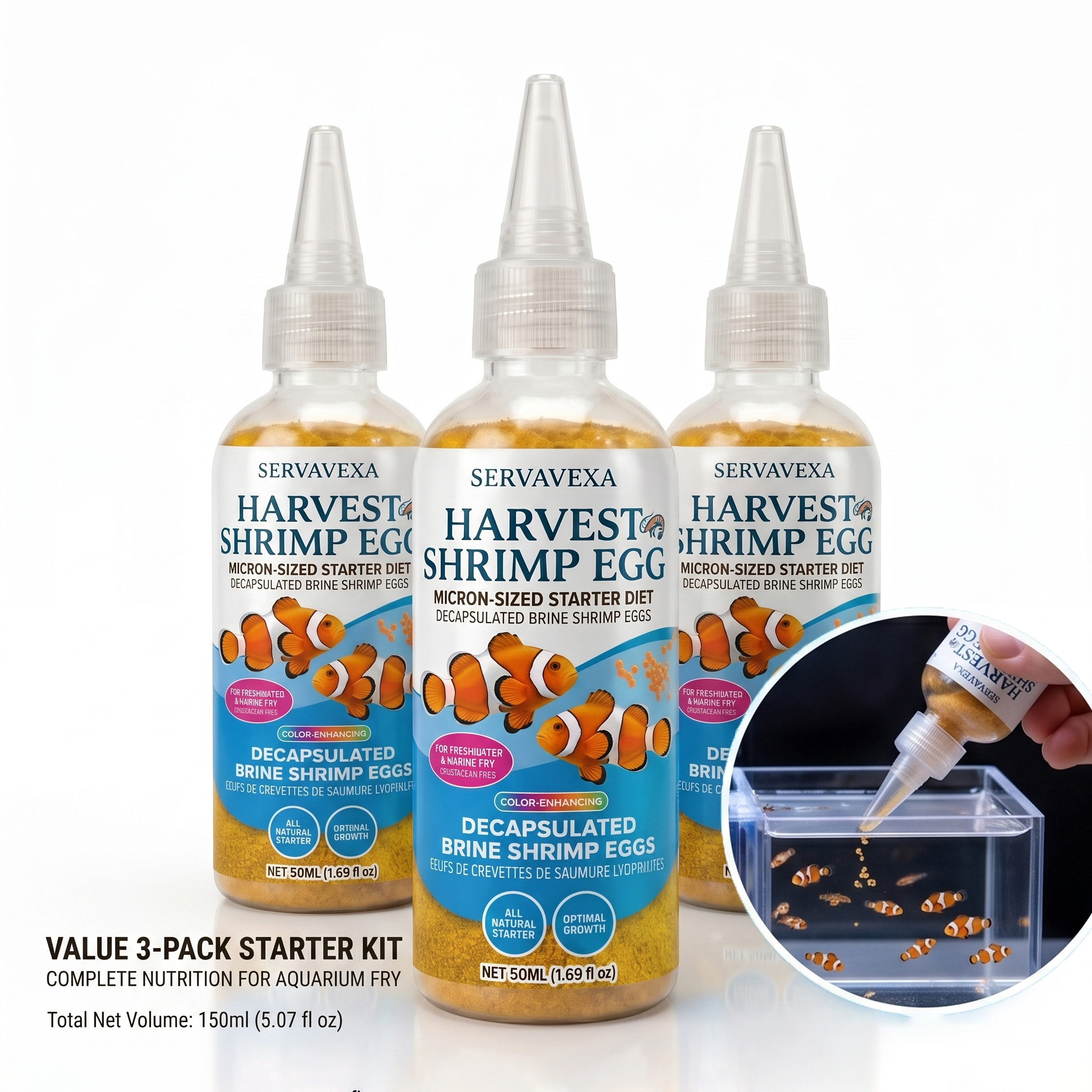 Aquarium Fish Vitamin - High Protein Fish Food for Betta