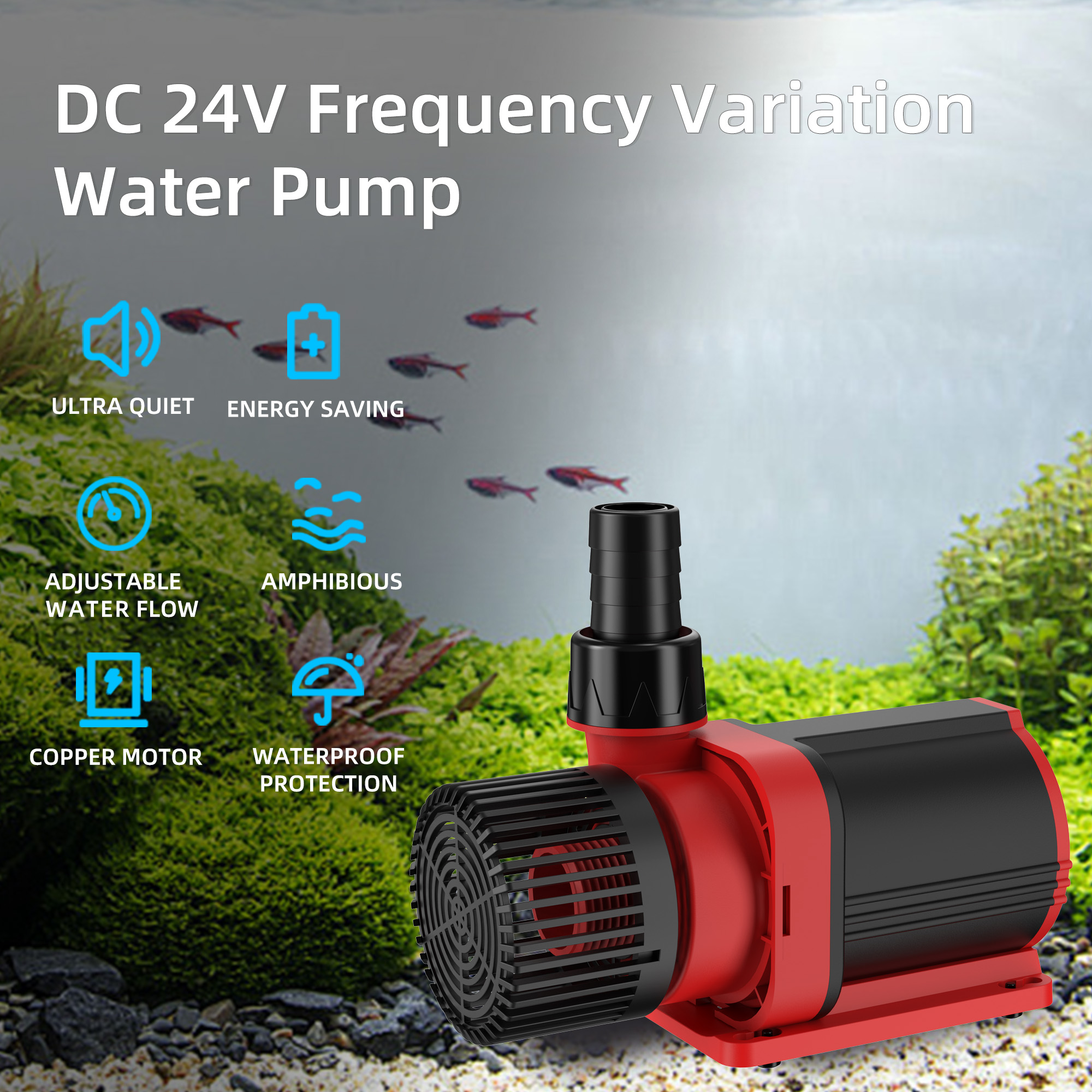 Aquarium Fishland - Safe Big Fish Tank Water Pump