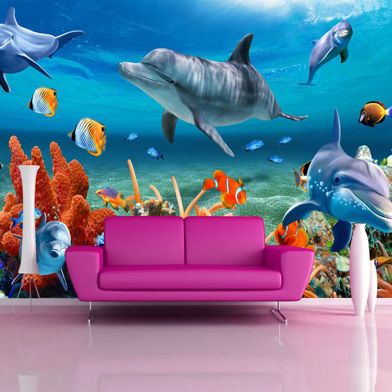 beibehang Custom 3D Mural Wall - Aquarium Fish Live Wallpaper のレビューと価格