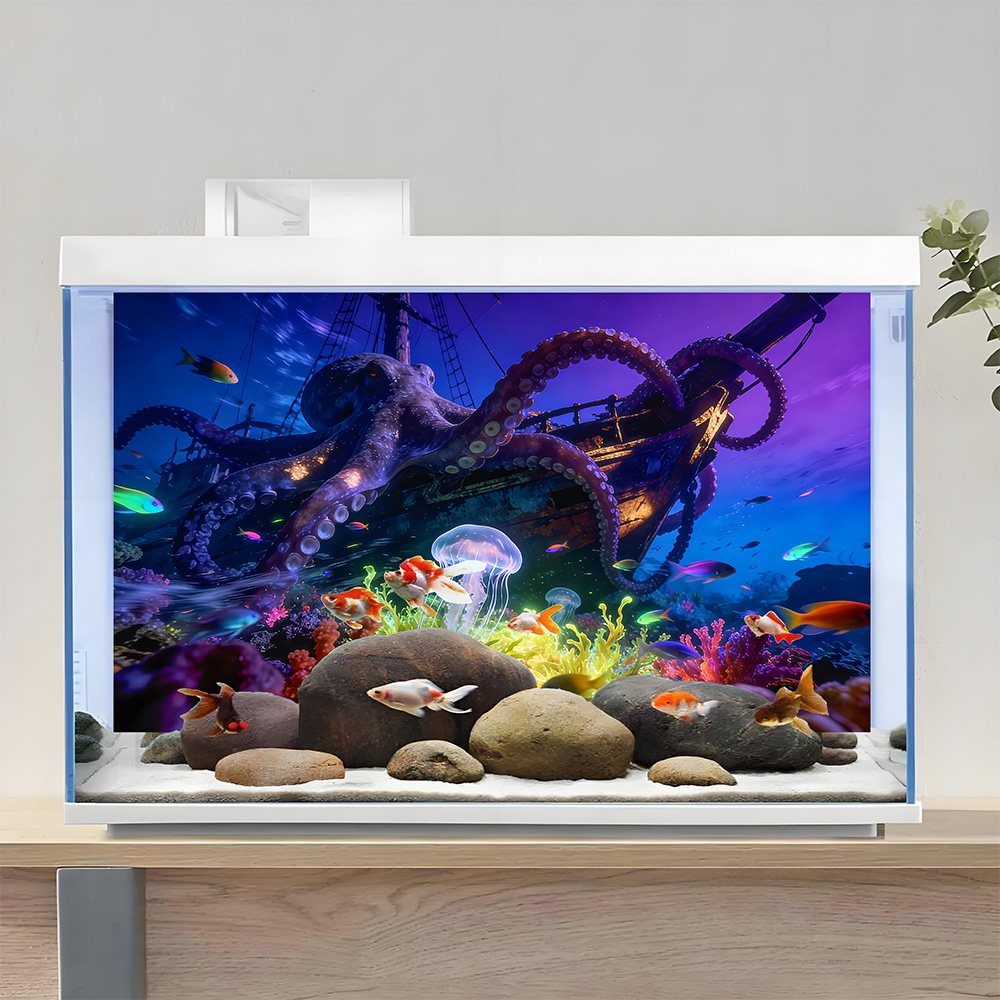 Aquarium Background Sticker, O - Aquarium Fish Paradise のレビューと価格