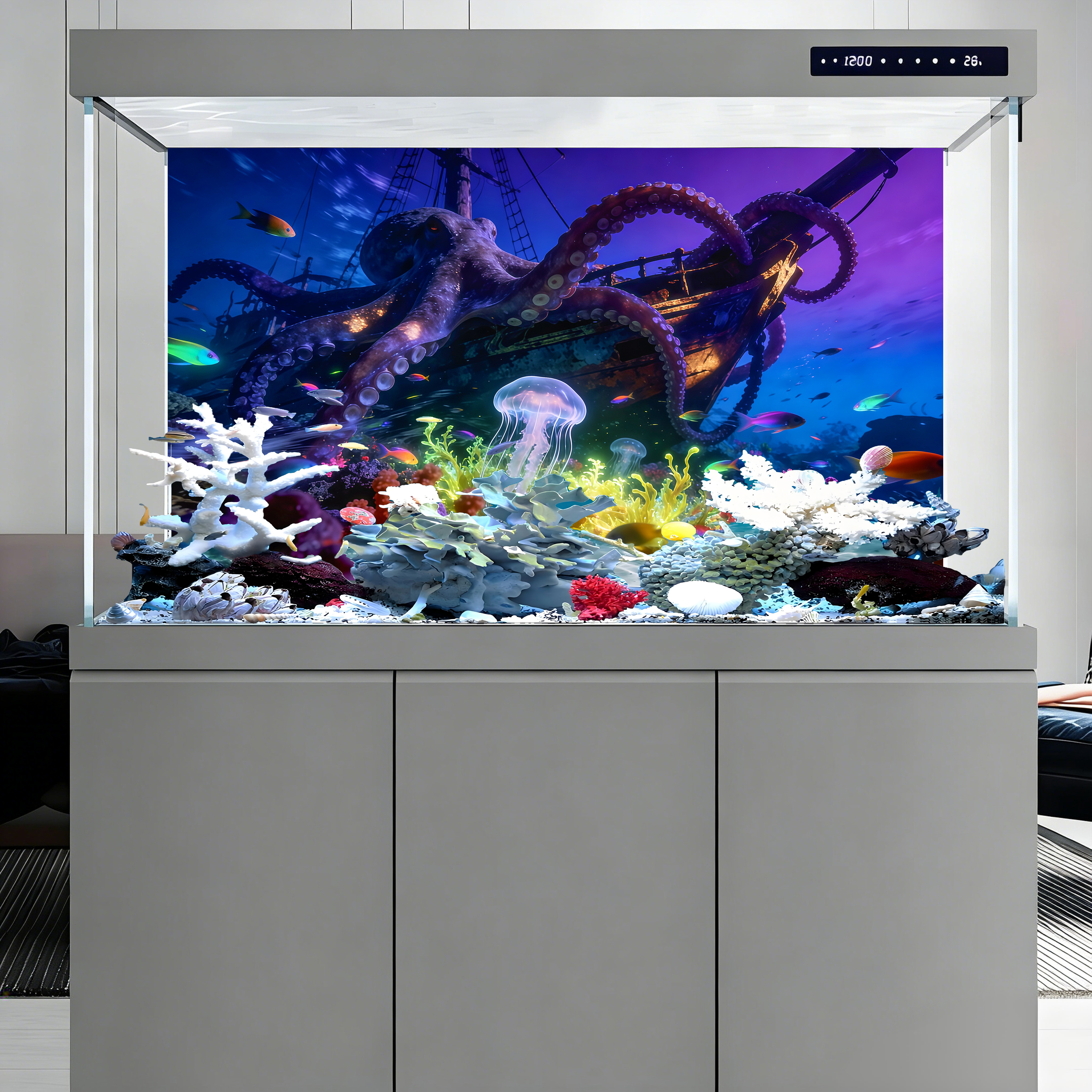 Aquarium Background Sticker, O - Aquarium Fish Paradise のレビューと価格