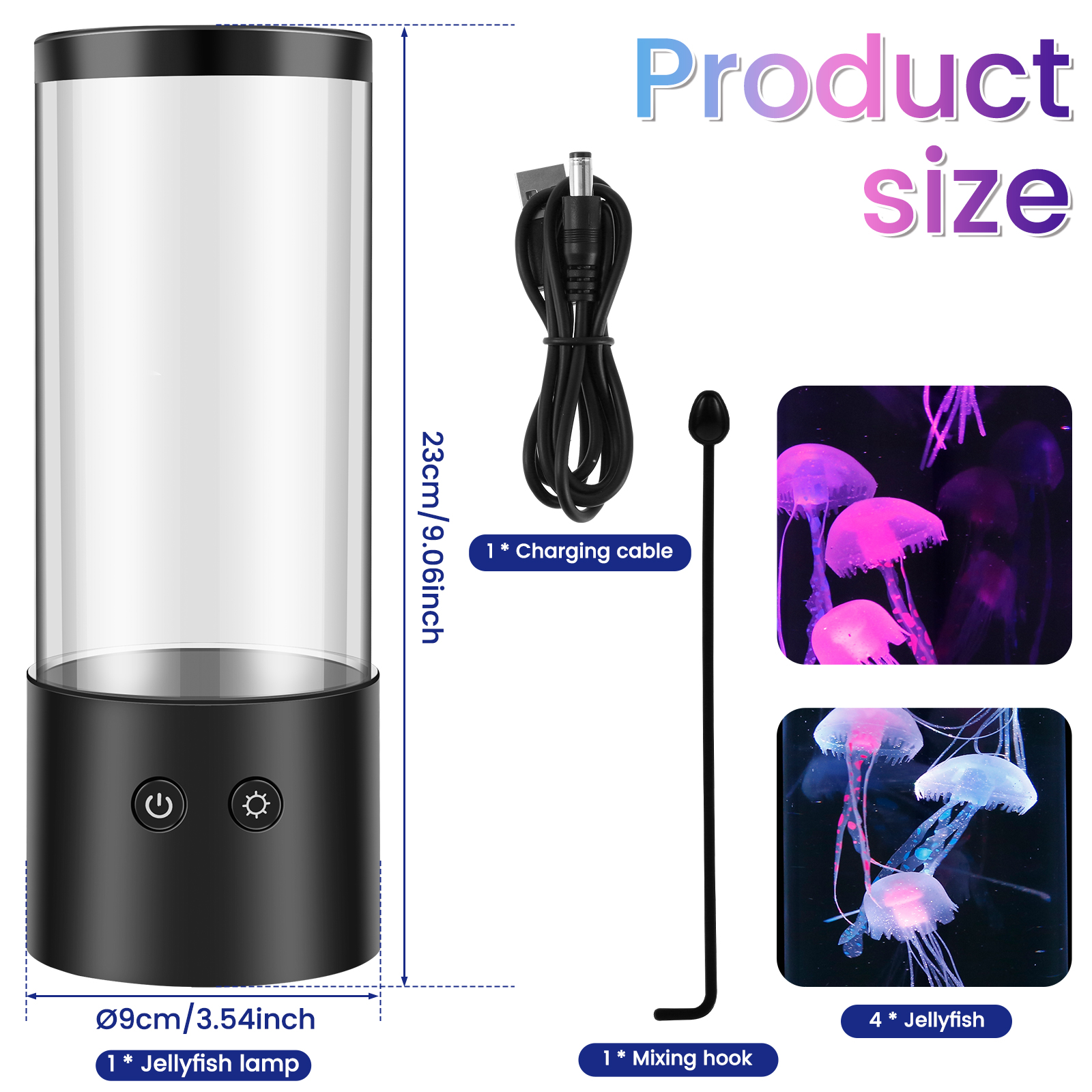 Jellyfish Night Light LED Fish - Aquarium Fish Lamp のレビューと価格