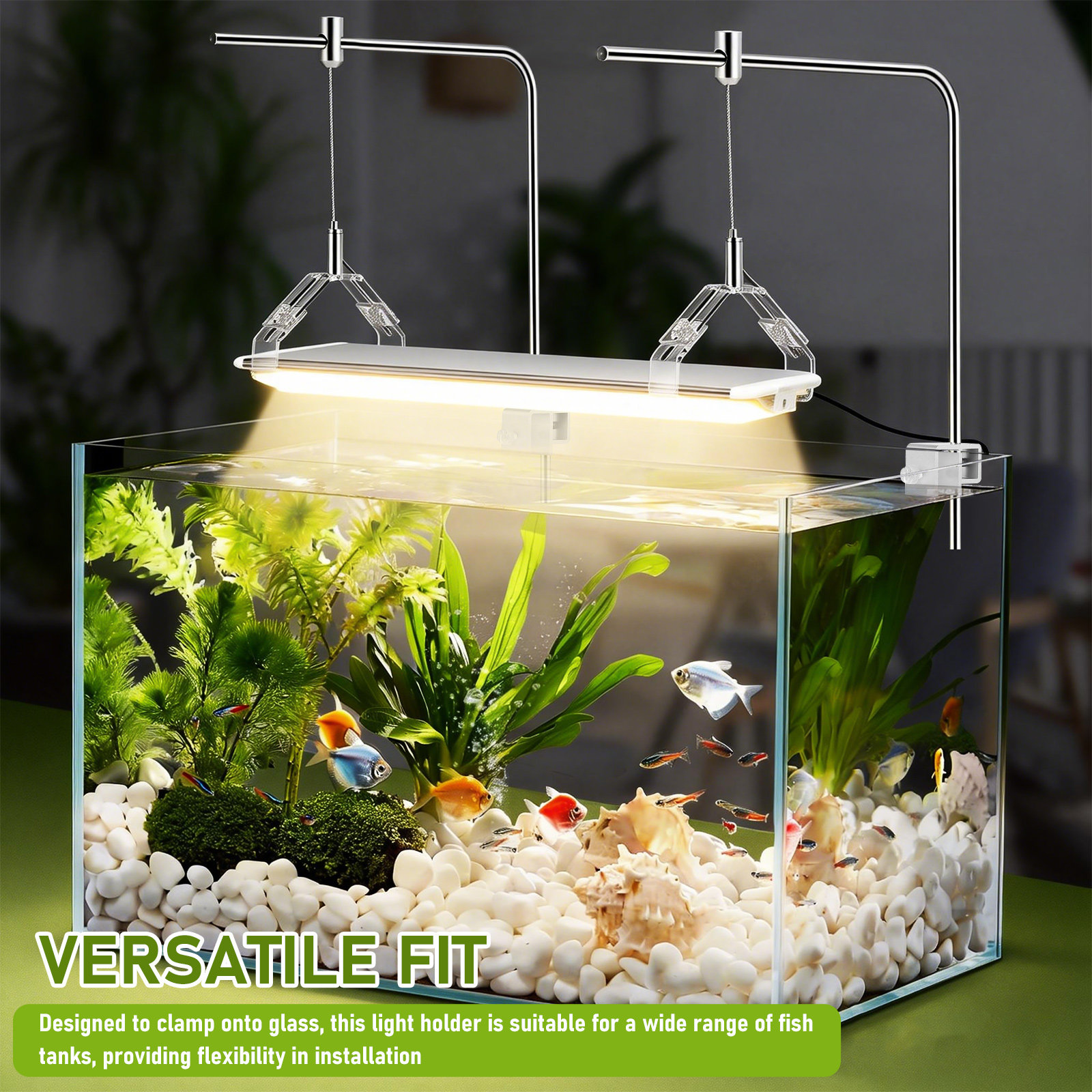 2Pcs Aquarium Lamp Holder Supp - Aquarium Fish Lamp のレビューと価格
