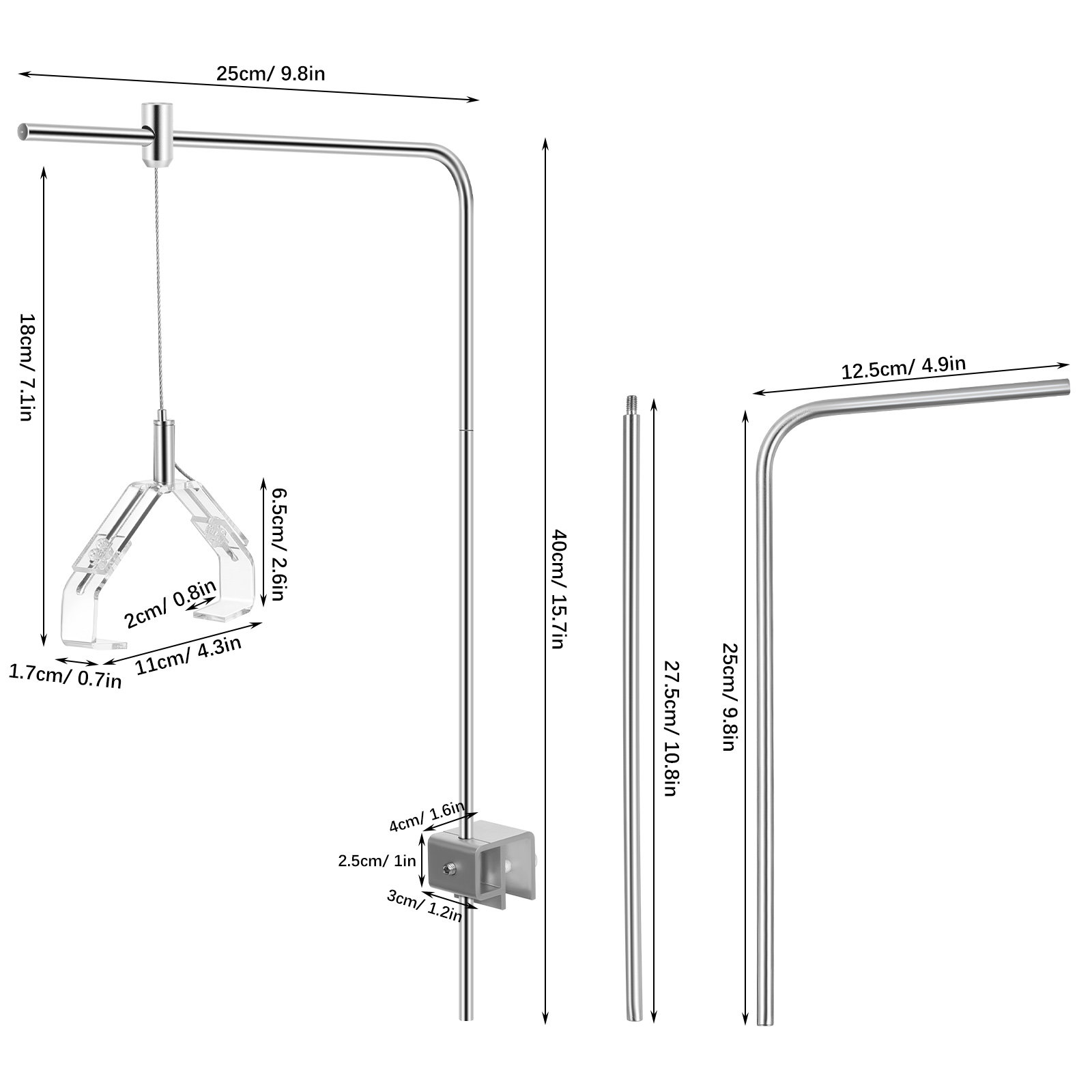 2Pcs Aquarium Lamp Holder Supp - Aquarium Fish Lamp のレビューと価格