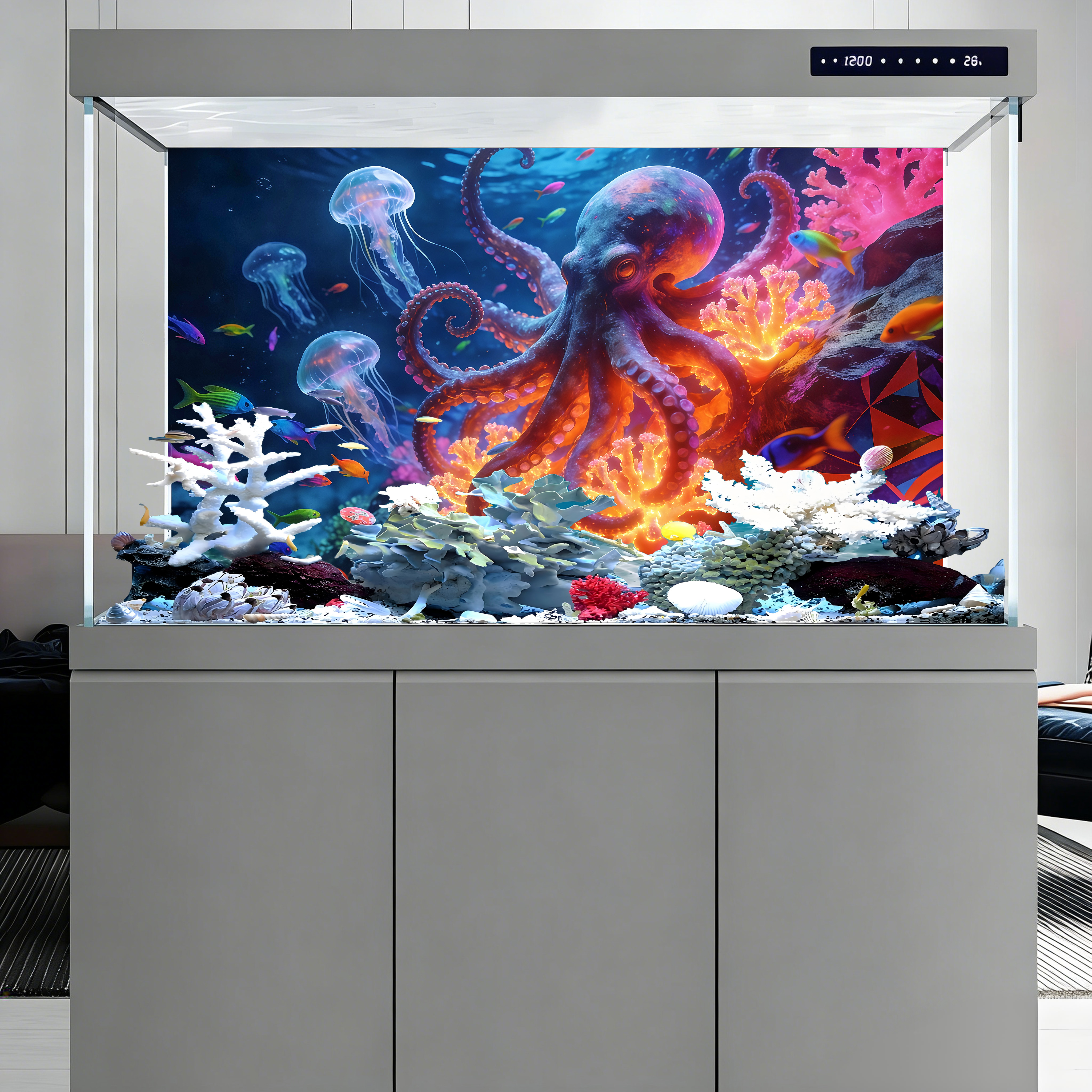 Aquarium Background Sticker,Oc - Aquarium Fish Paradise のレビューと価格