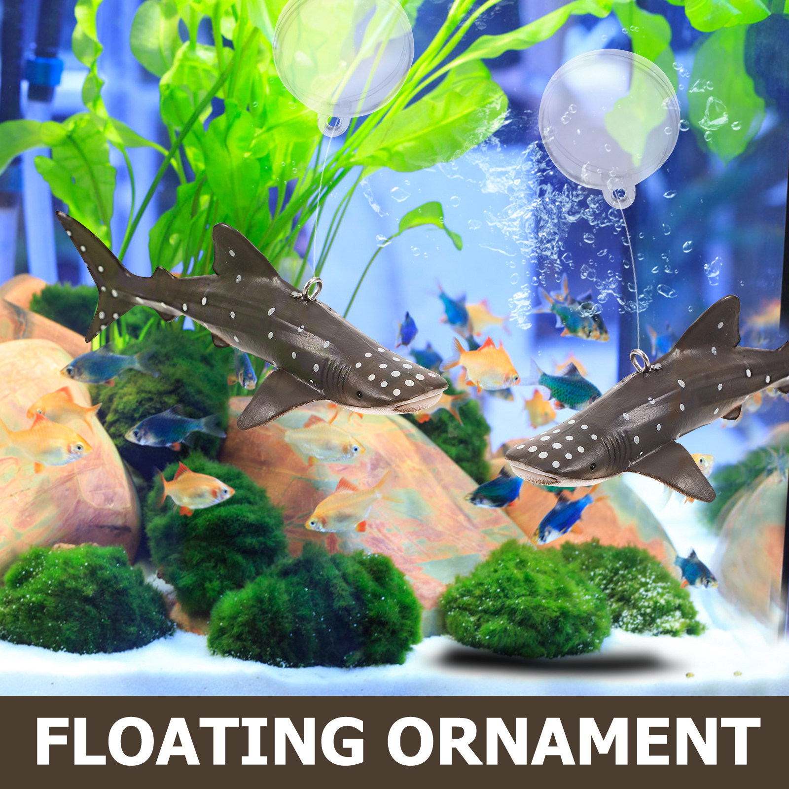 2Sets Whale Shark Floating Aqu - Aquarium Fish Shark のレビューと価格