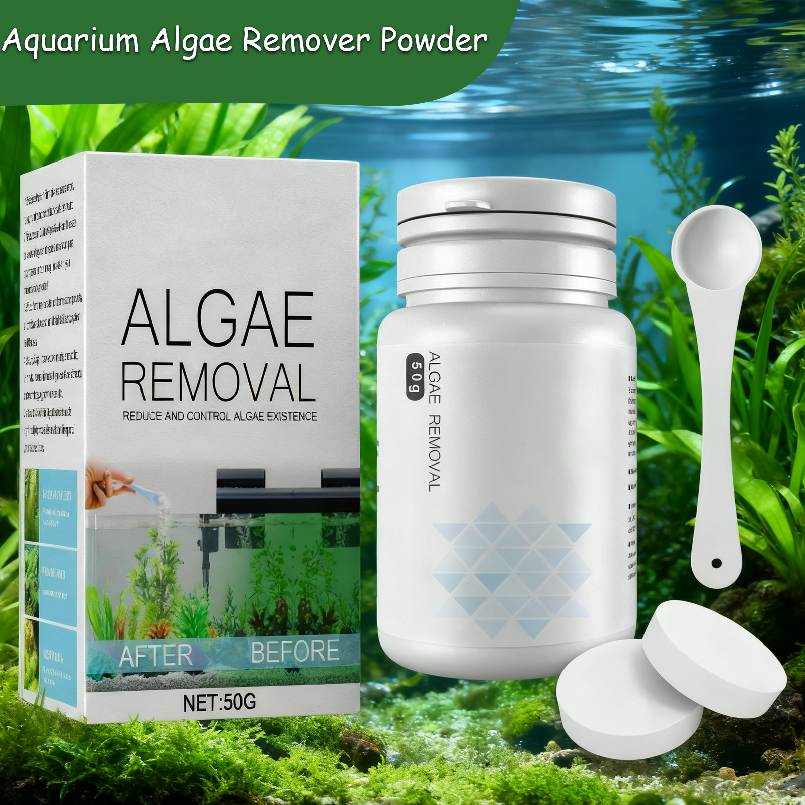 Algae Control Tablets for Aqua - Aquarium Fish Vitamin のレビューと価格