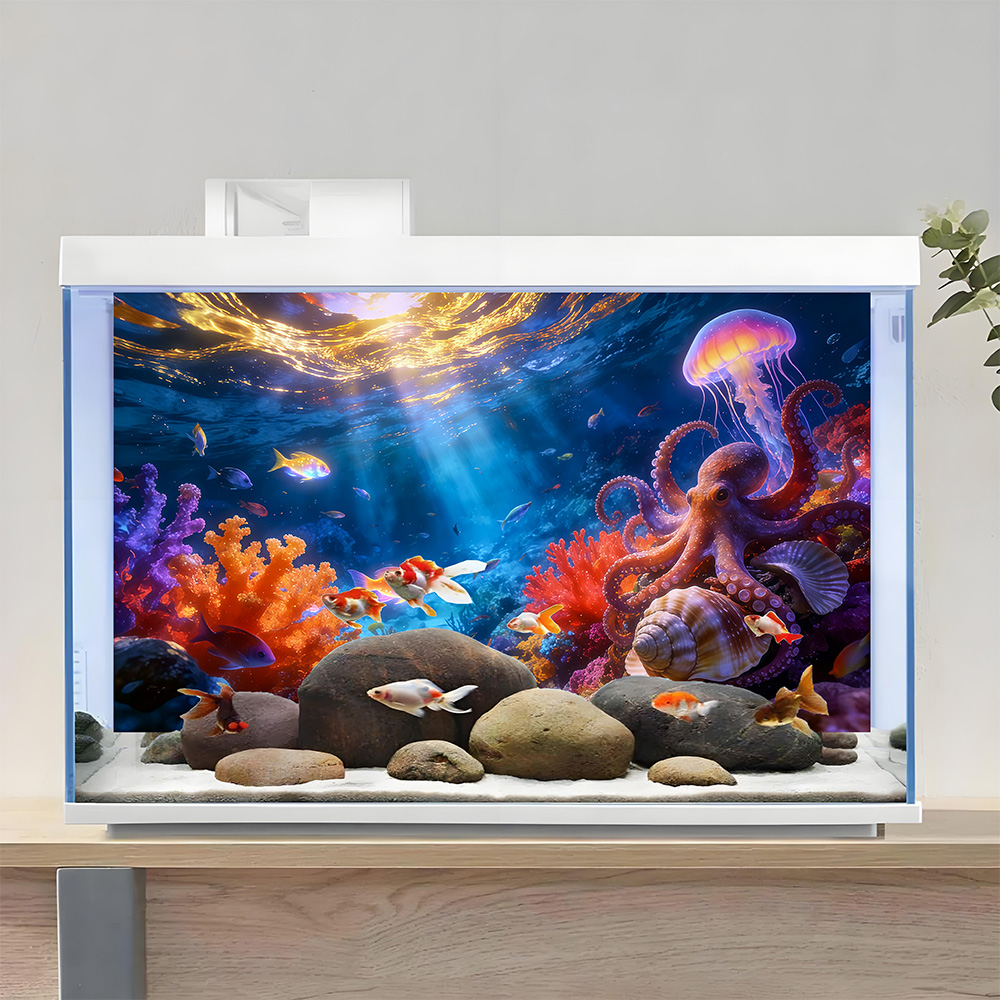 Octopus Paradise，Fish tank bac - Aquarium Fish Paradise のレビューと価格