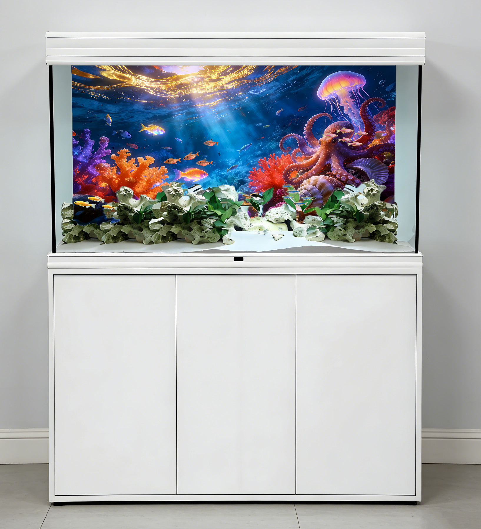 Octopus Paradise，Fish tank bac - Aquarium Fish Paradise のレビューと価格