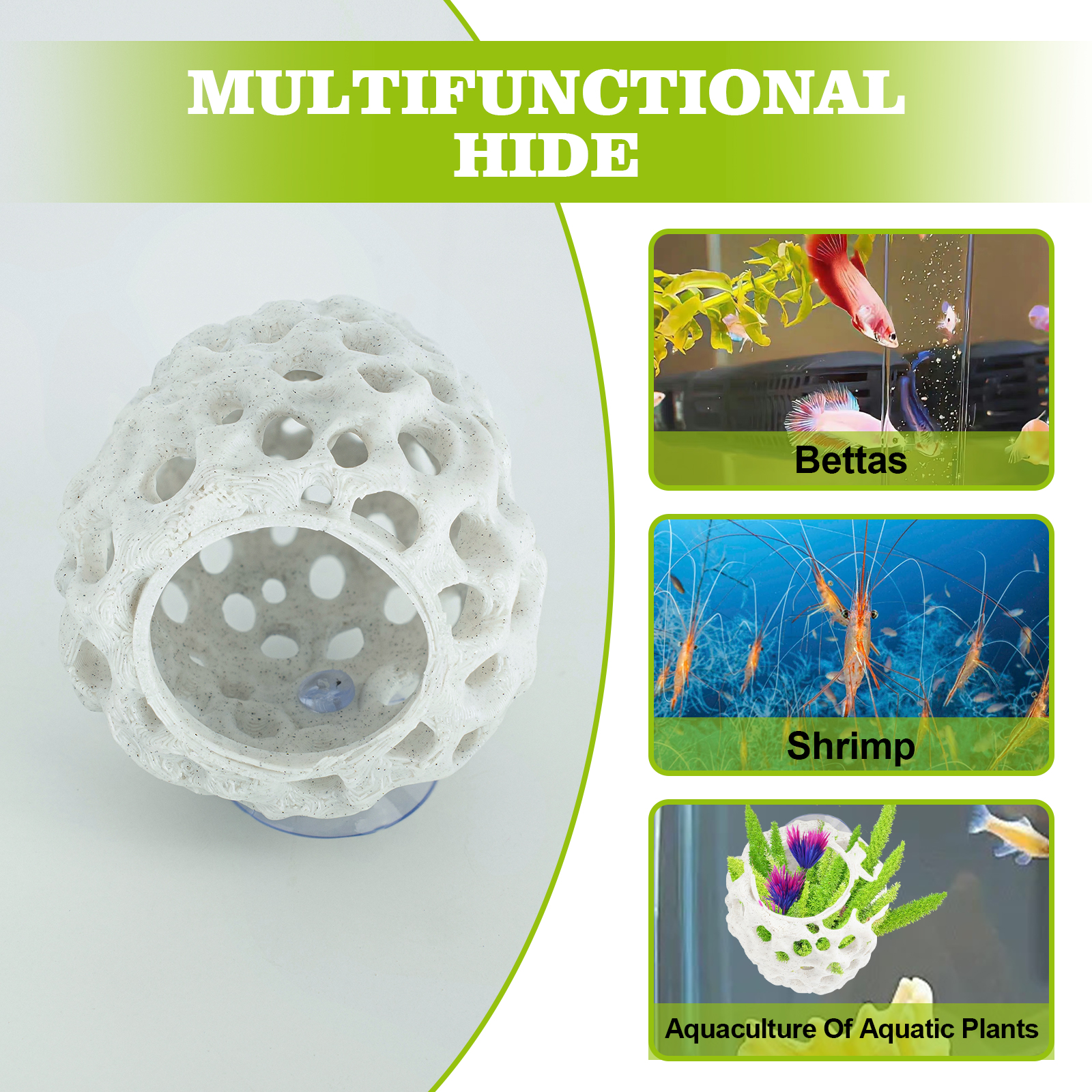 Shrimp Hides for Aquarium, Bet - Aquarium Fish Hide のレビューと価格