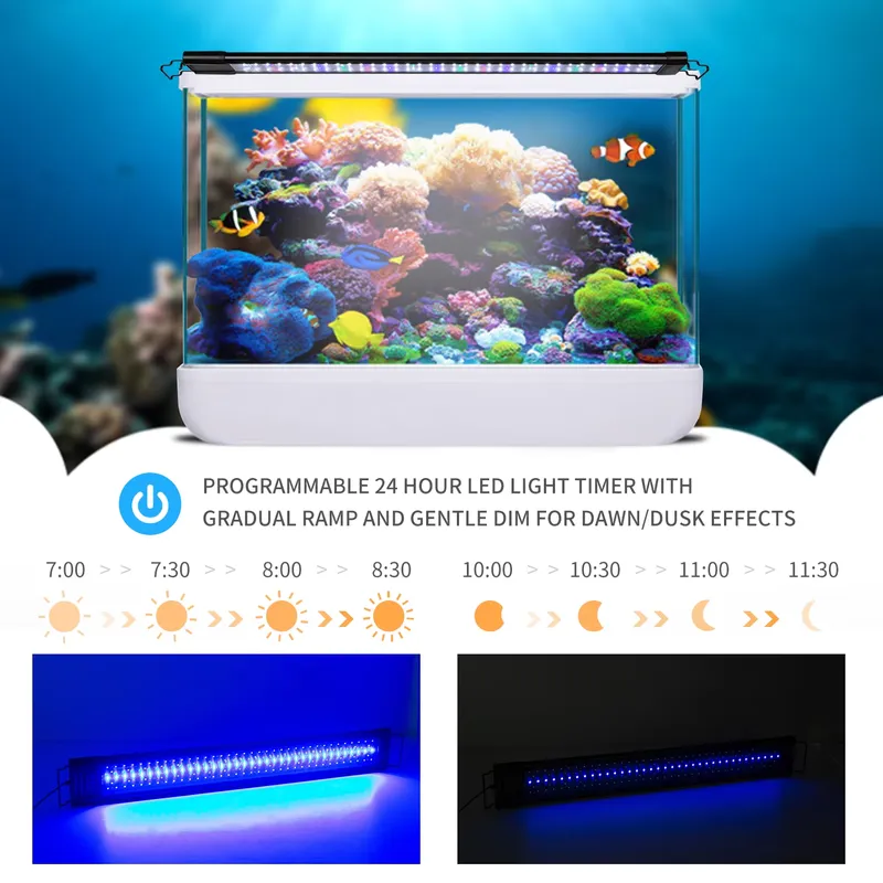 LED Programmable Aquarium Ligh - Aquarium Fish Lamp のレビューと価格