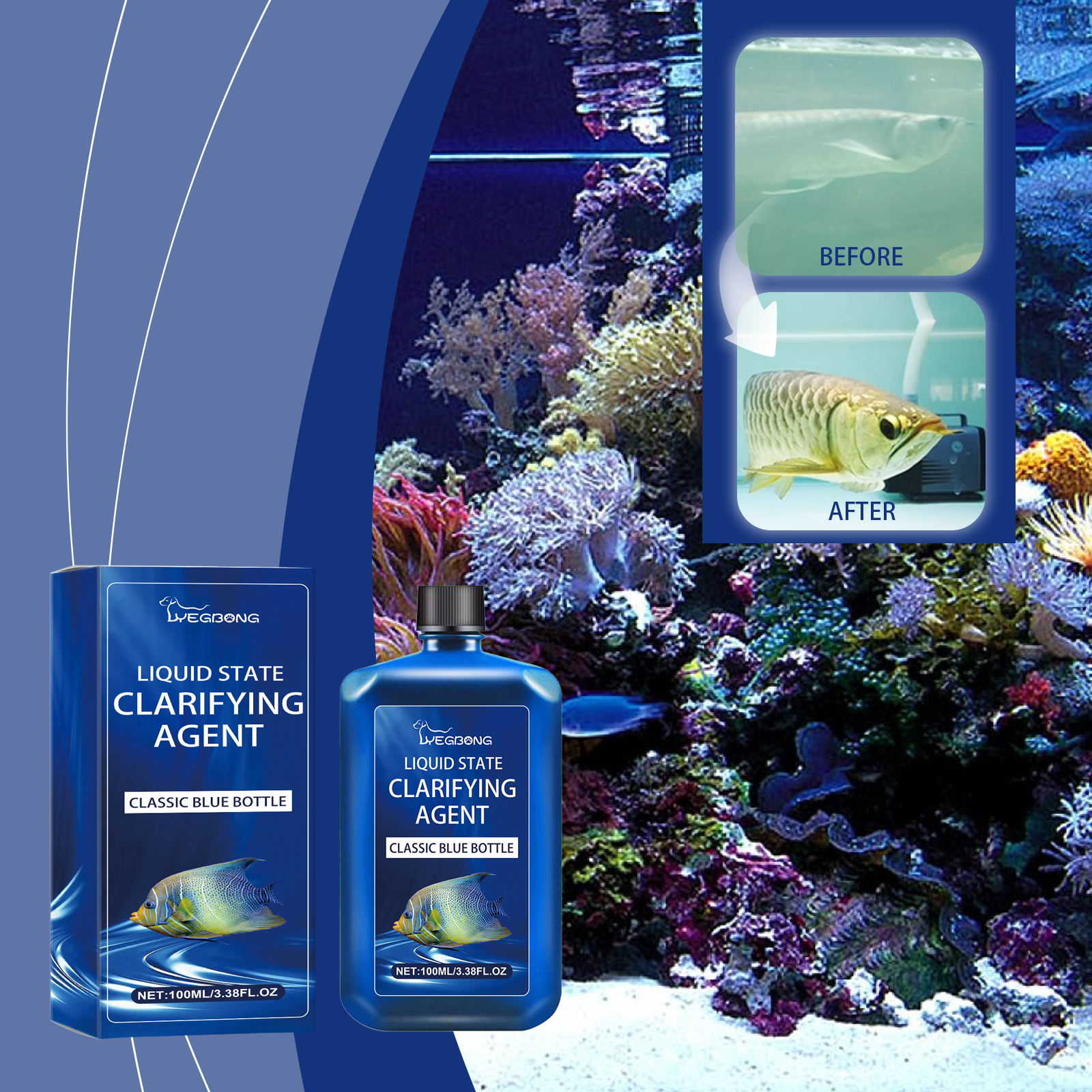 1pc 100ml Aquarium Water Clari - Aquarium Fish Vitamin のレビューと価格