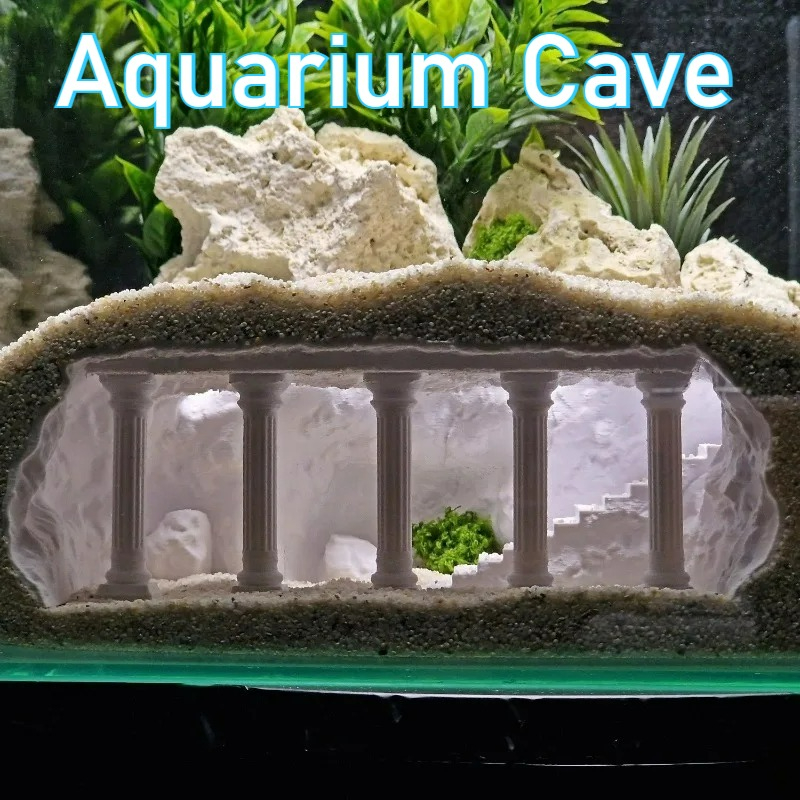 3D Printed Fish Tank Cave, Art - Aquarium Fish Elevator のレビューと価格