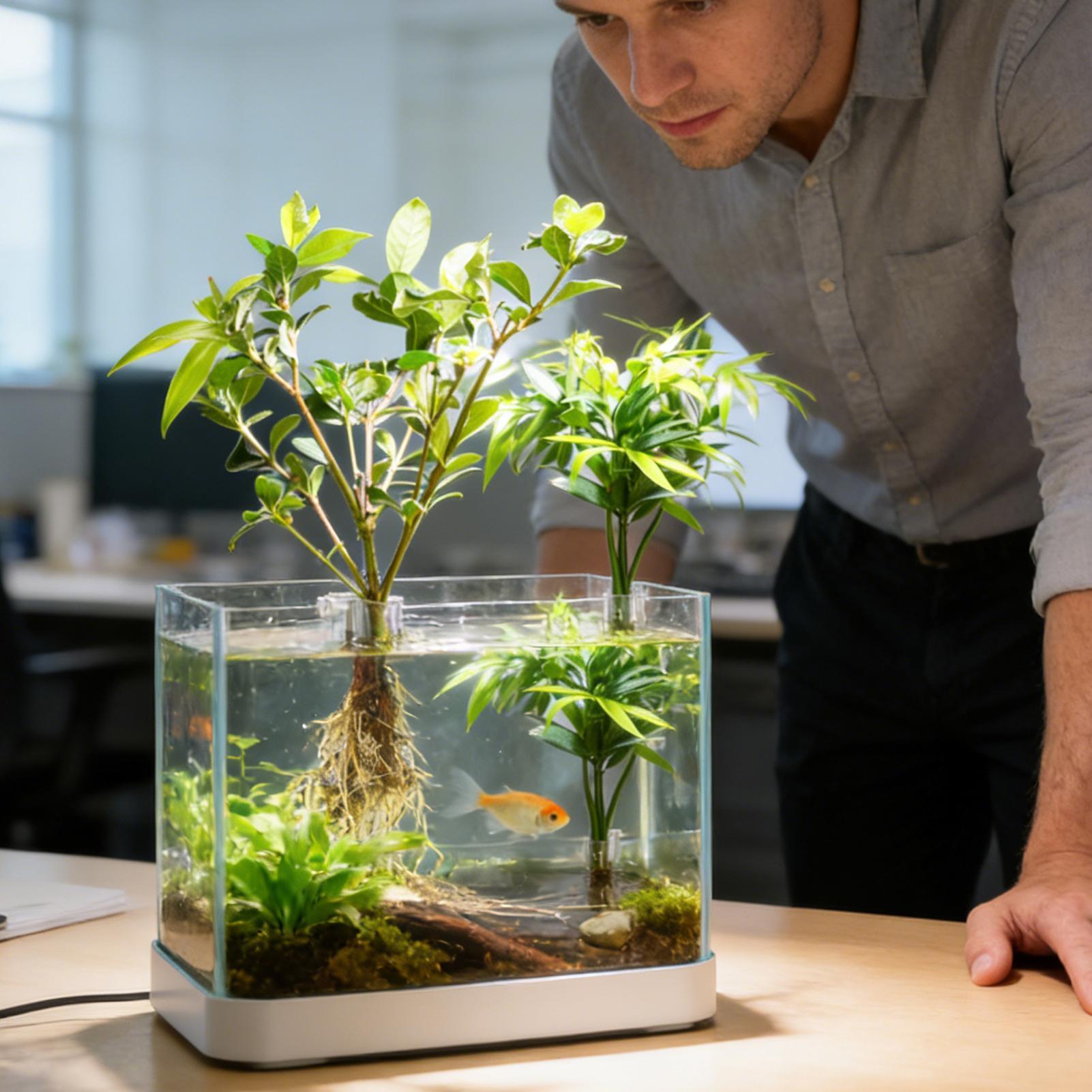 Mini Fish Tank Planter Pot 6Pc - Aquarium Fish Feeder のレビューと価格