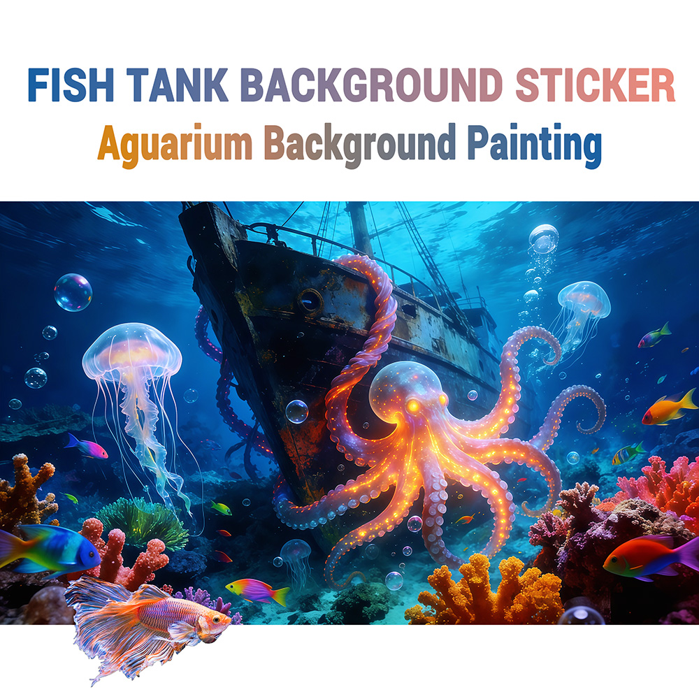 Aquarium Background Sticker, O - Aquarium Fish Paradise のレビューと価格