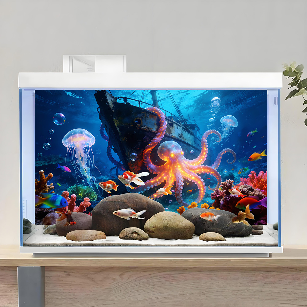 Aquarium Background Sticker, O - Aquarium Fish Paradise のレビューと価格