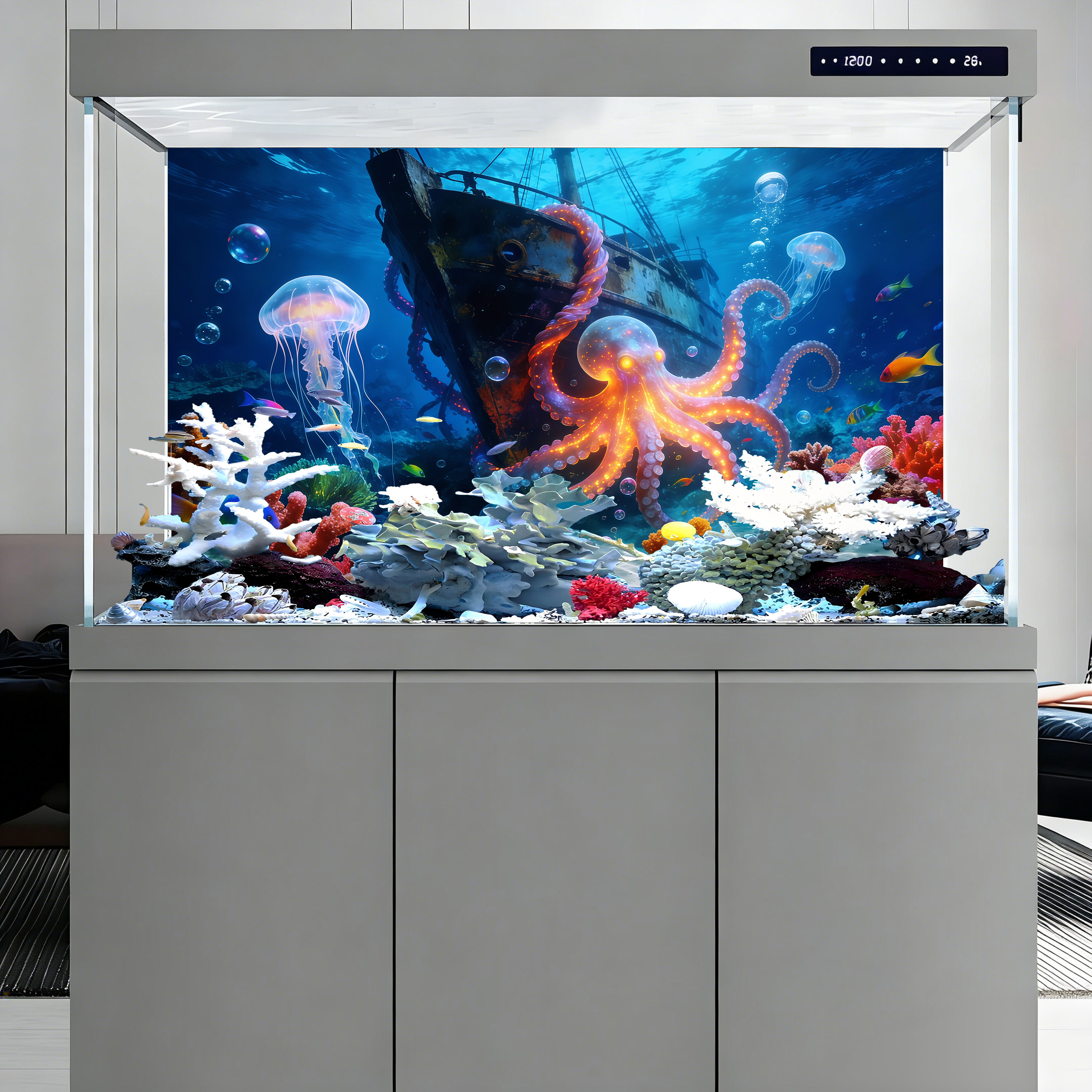 Aquarium Background Sticker, O - Aquarium Fish Paradise のレビューと価格