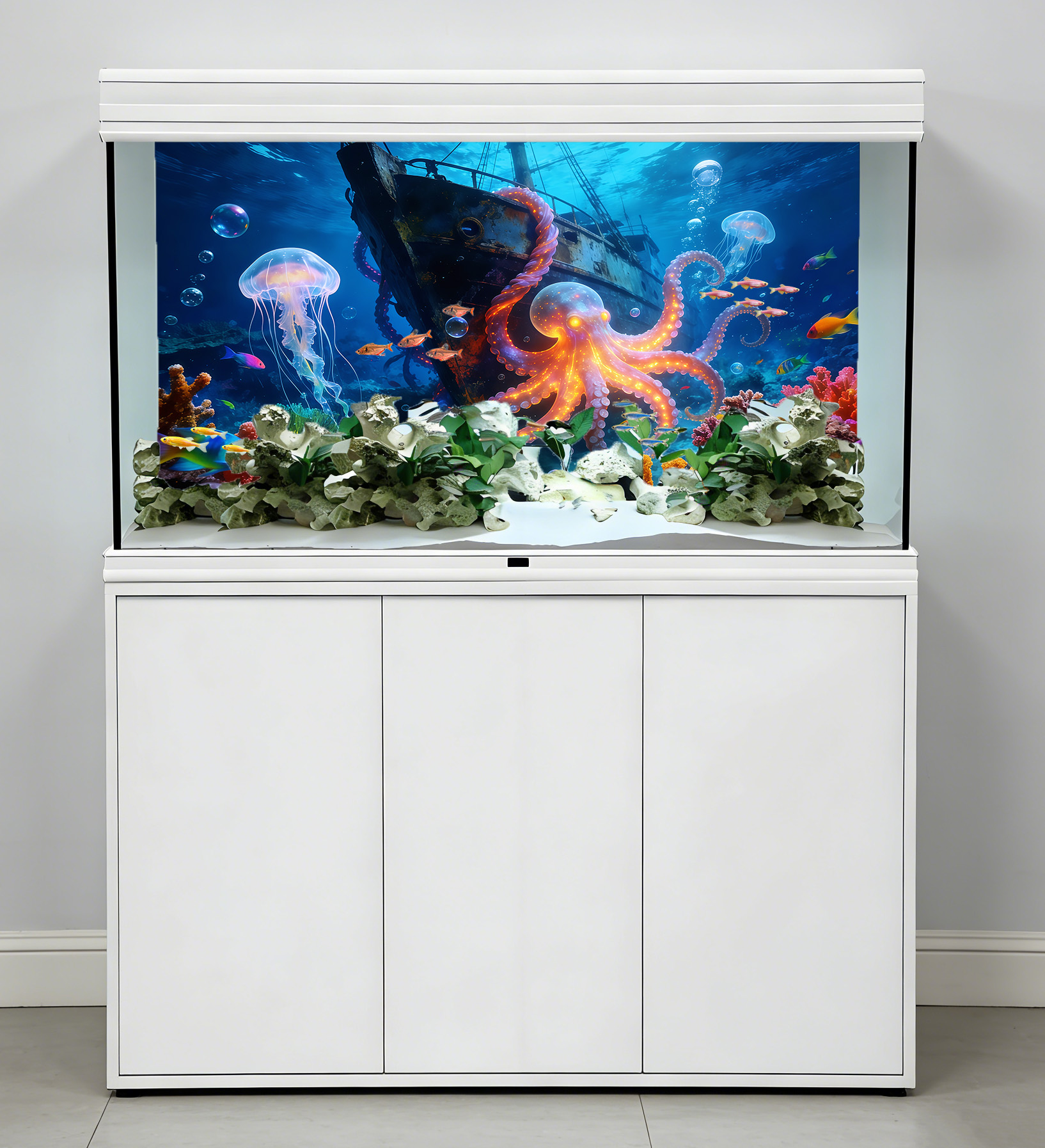 Aquarium Background Sticker, O - Aquarium Fish Paradise のレビューと価格