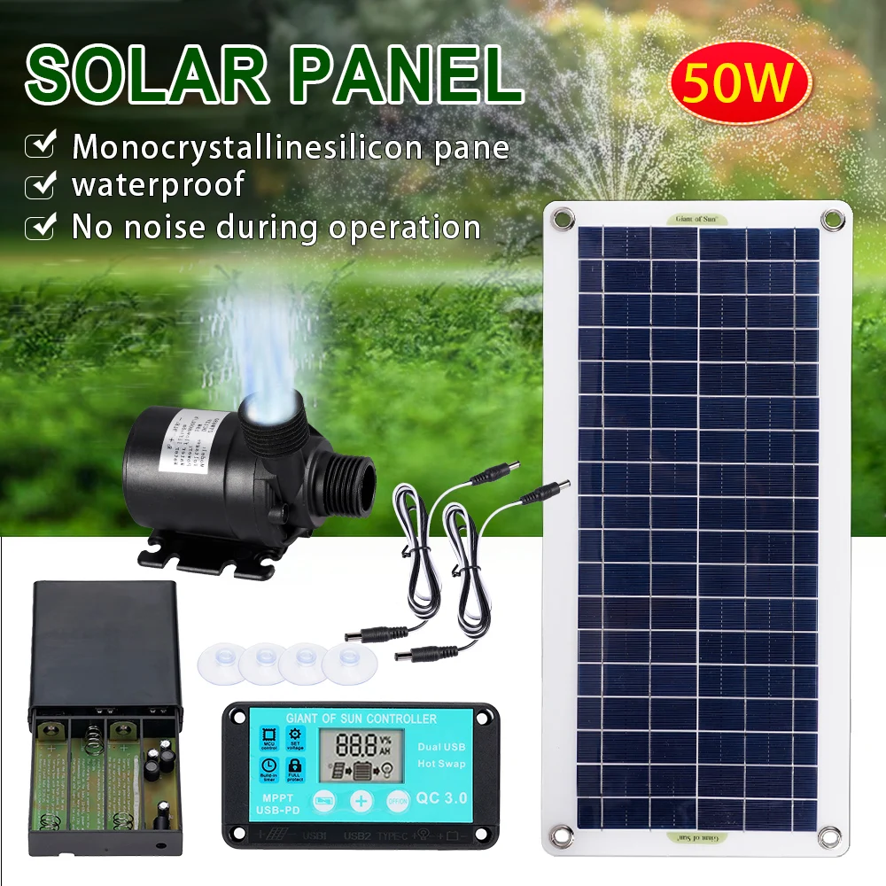 50W Solar Power Water Pump Set - Aquarium Fish Pond のレビューと価格