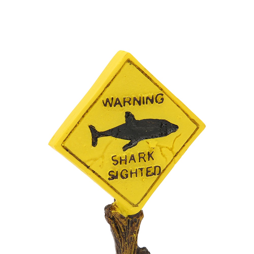 Resin Shark Warning Board Orna - Aquarium Fish Shark のレビューと価格
