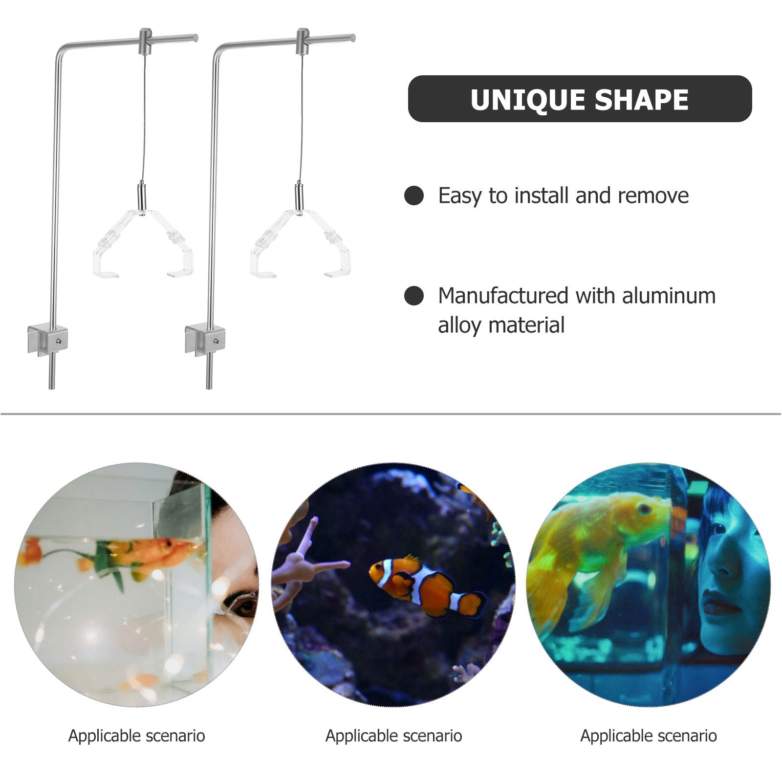 2pcs Aquarium Light Holder Wit - Aquarium Fish Lamp のレビューと価格