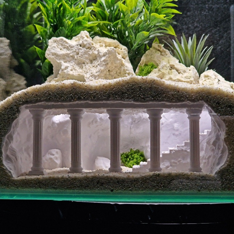 Fish Tank Cave Aquascaping,Art - Aquarium Fish Elevator のレビューと価格