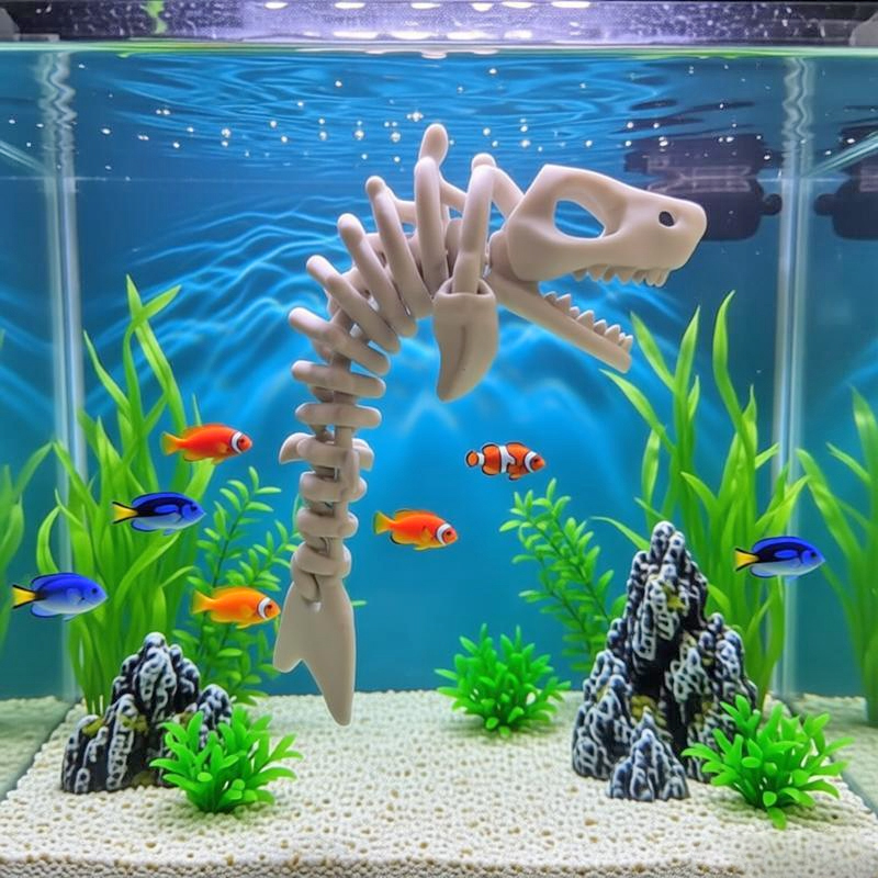17cm Shark Skeleton In Water A - Aquarium Fish Shark のレビューと価格